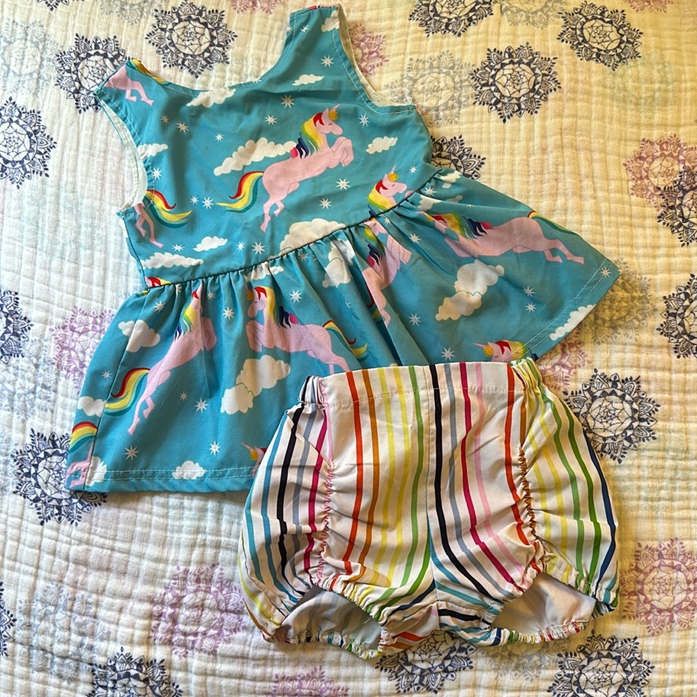 Unicorn 🦄 rainbow 🌈 matching set size 100